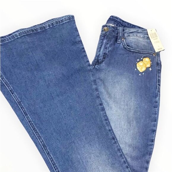 Disney Star Wars Retro Bellbottom Flair Jeans Falcon - Picture 4 of 5